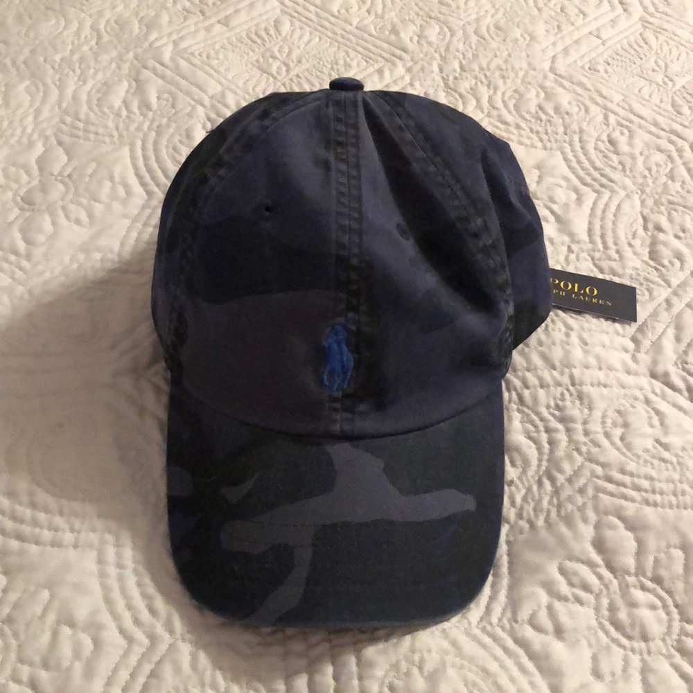 Polo Ralph Lauren blue camo hat NWT